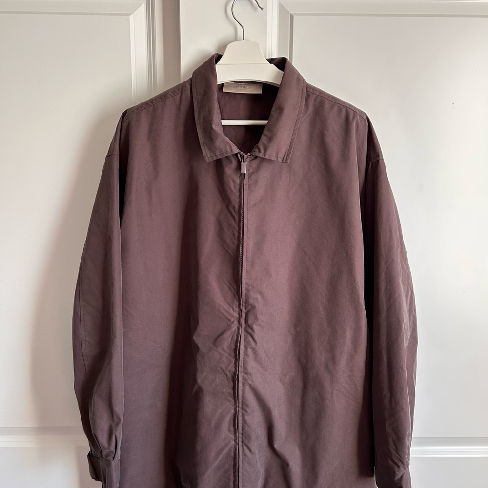 Essentials Men's Brown Zip Jacket Size L